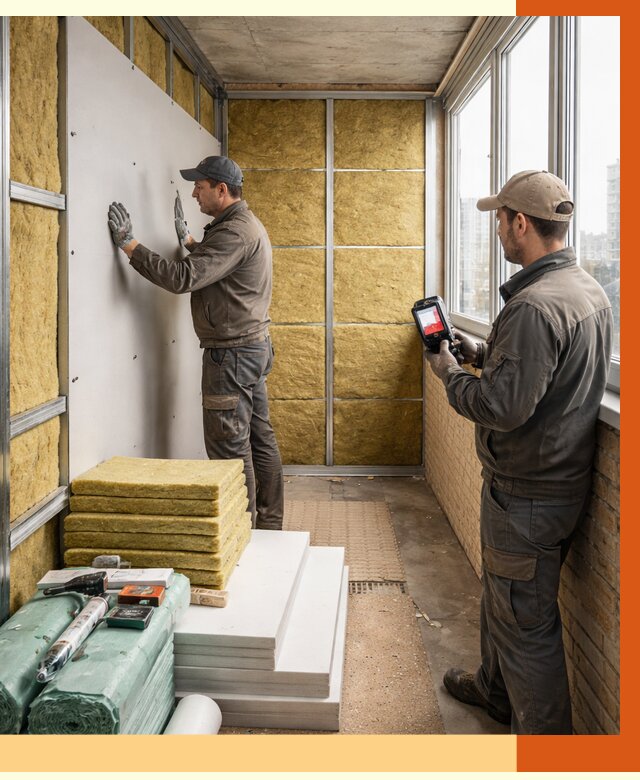 Утепление балкона в Орле от 4556 руб. под ключ | ТепломастерОрл