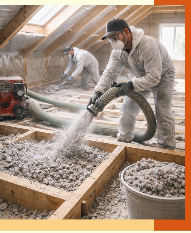 Утепление эковатой в Орле от 2987 руб./м2 — монтаж и задувка | ТепломастерОрл